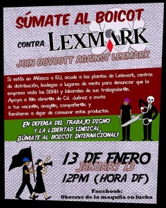 Lexmark boycott poster